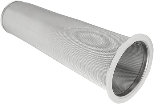 Fdit Filtro de café frío con goma blanca, infusor de café de acero inoxidable de malla fina para té y frutas, cafetera helada (3.1 x 8.3 in)