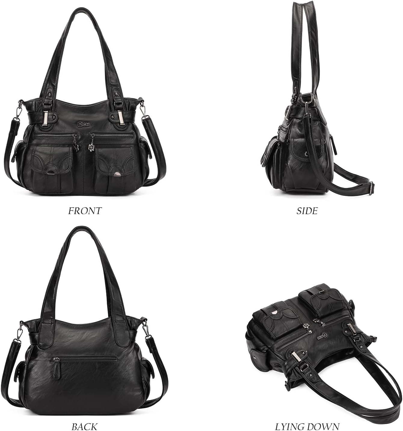 Purses and Handbags for Women Large Hobo Shoulder Bags Soft PU Leather Multi-Pocket Tote Bag | Large, Soft, PU Leather, Multi-Pocket - Image 3