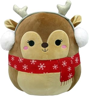 Squishmallow Squishmallows Kellytoy Plush 12'' Darla The Deer Fawn - Xmas Christmas Edition – Ultrasoft Stuffed Animal Toy Soft Squishy Plush Toy (Darla The Deer Fawn) Red