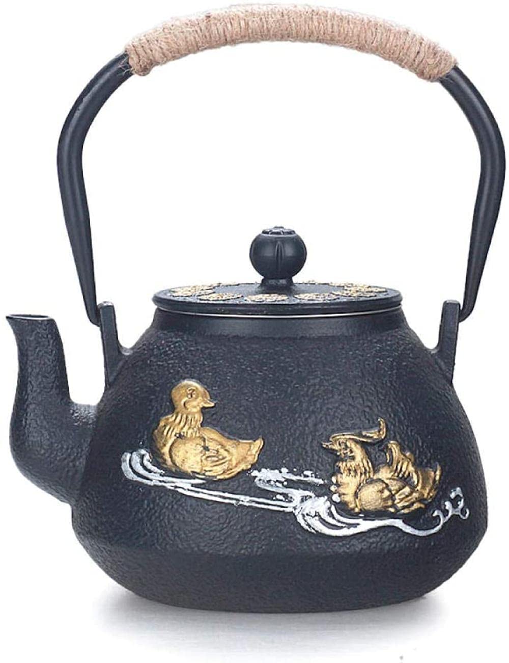 No216大正・昭和期の 虎に不二図 の銅製 やかん(水注)