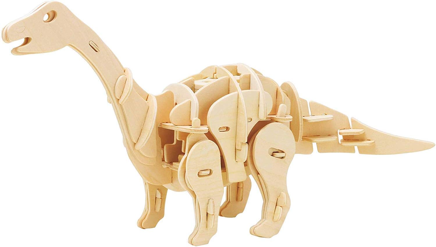 Fully assembled ROBOTIME Apatosaurus wooden 3D puzzle