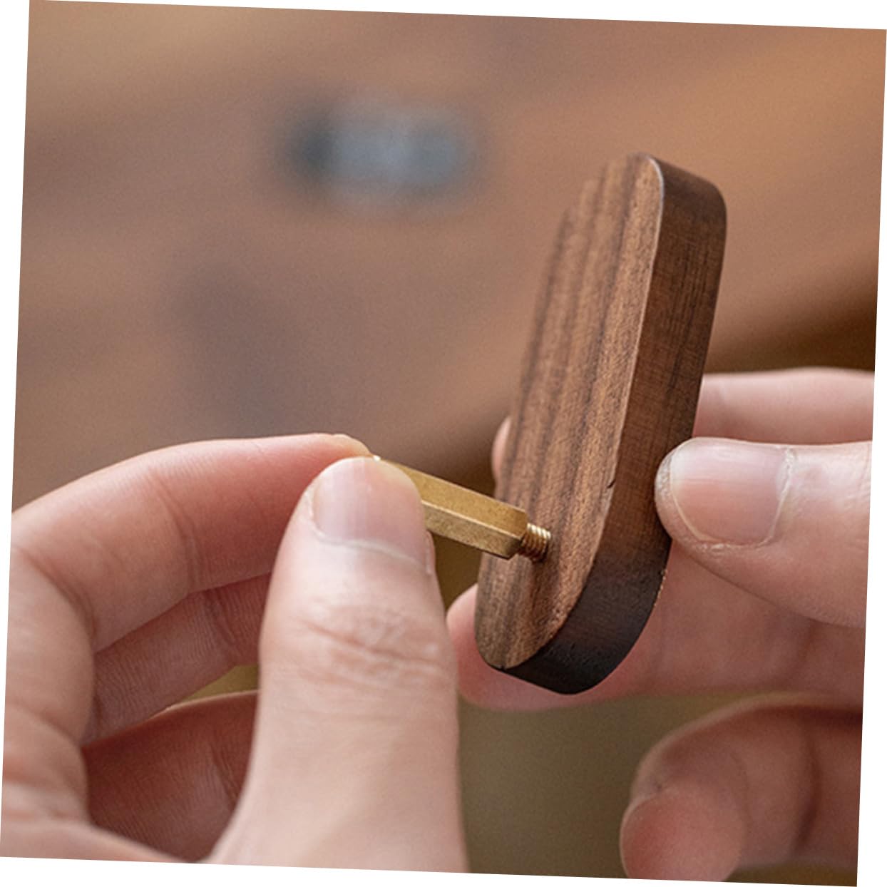 ARTIBETTER 5 Set Cartellino Del Prezzo in Legno In Piedi Vendita Per Display Stand Titolari Di Tag Piccolo Etichetta Tag Etichetta Counta Top Porta Cartelli Espositivi Rame Caffè 2 Pezzi * 5