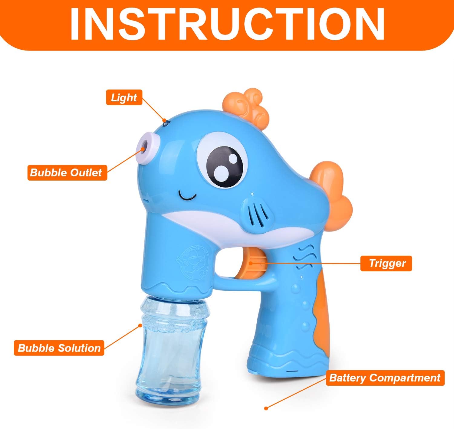 FUN LITTLE TOYS 2PCS Bubble Guns 4 Bottles Bubble Solutions for Kids and Adults, Bubble Maker with Music and Light, Bubble Blower for Bubble Blaster Party Supplies, Summer Outdoor Beach Party Favors
