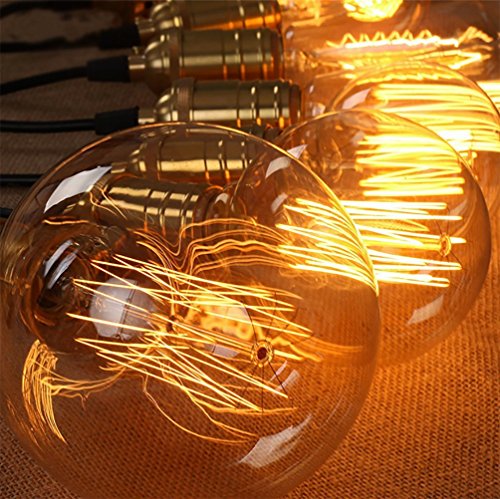 Vintage Edison Bulb,Large Round Edison Antique Light Bulbs-G30/G95 120V - Dimmable Thread Filament Style Nostalgic Light Bulbs (4 Pack) #TOP1