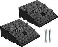 Deshitong 2-Pack Heavy Duty Curb Ramps 5.12"H x 19.7"L - 22,000 lbs PVC Driveway Ramps for Cars, Motorcycles, Trucks