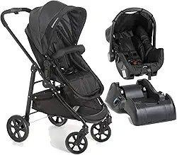 Carrinho de Bebe Galz Olympus com Bebe Conforto New Black