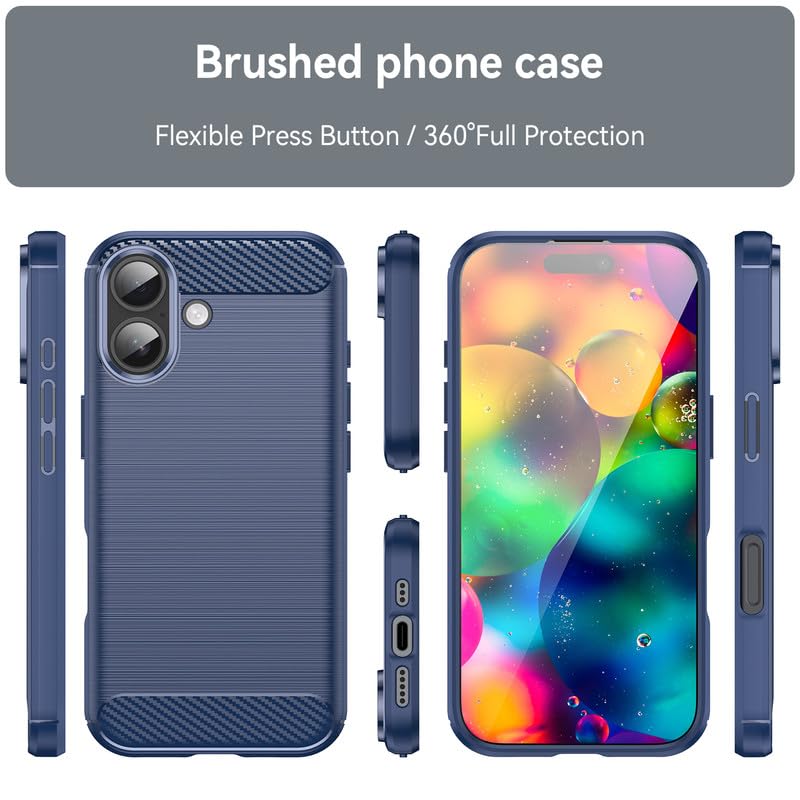 Image of Hybrid Carbon Fiber Back Case for iPhone 17 (Blue)