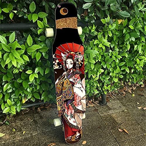 Sport Outdoor Skateboard Longboard Cruiser Board Waterproof Diamond Griptape Sheet Sticker Sand Paper (Kimono, 47inch9inch) 47inch*9inch Kimono image 3 of 5 B07T3J9DVB