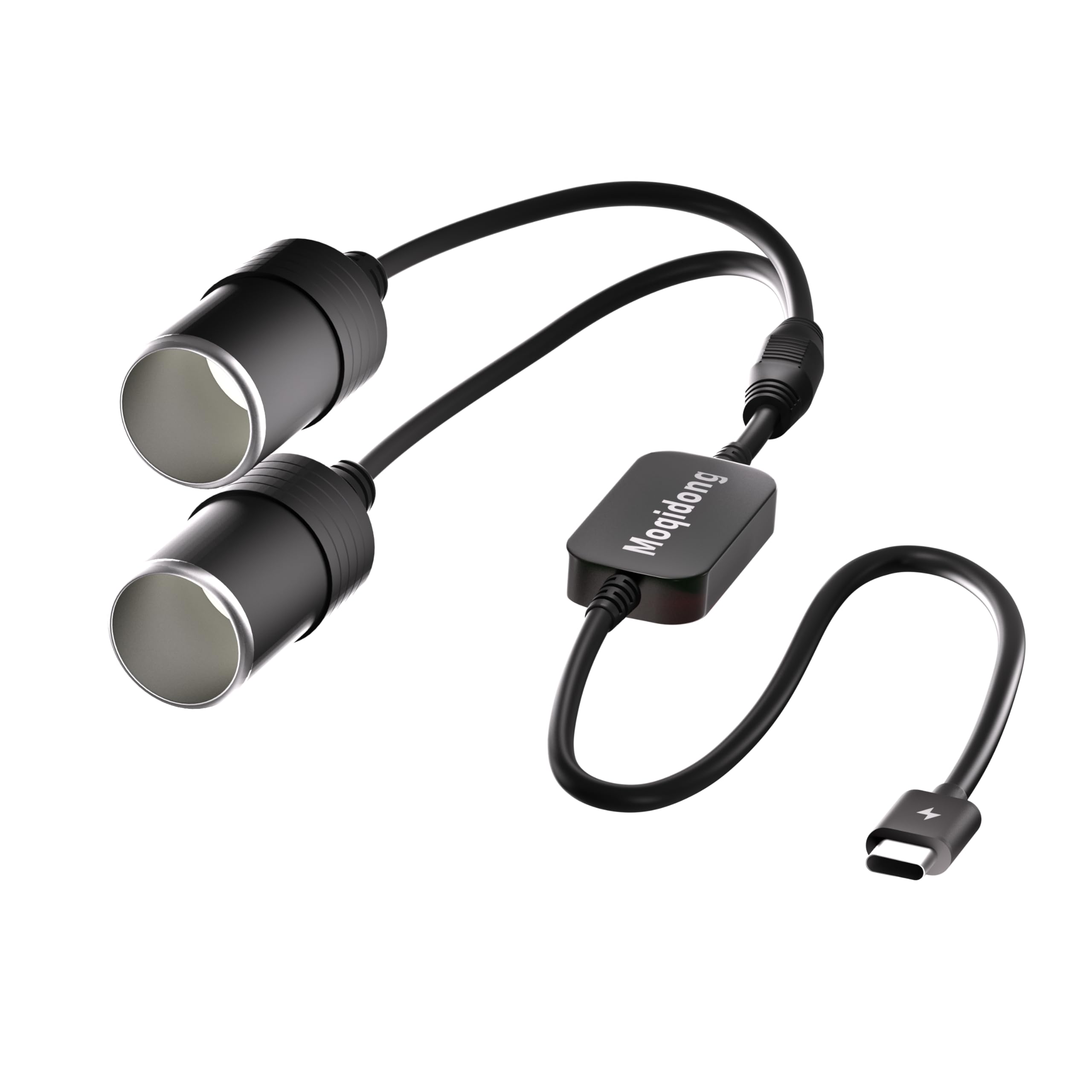 USB C to Cigarette Lighter Adapter 36W: PD3.0 2-Socket USB C to 12V Adapter 3A Type C Male to Cigarette Lighter Female Dual Socket for Dashcam Radar Fan Recorder GPS E Dog