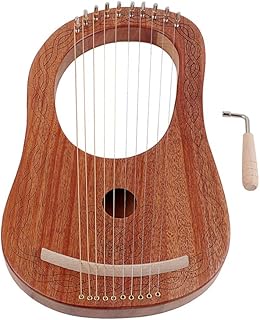 Alnicov Lyre Harp 10 String Harp Portable Small Harp with with Tuning Wrench For String Musical Instrument Stable Sound Quality Harp