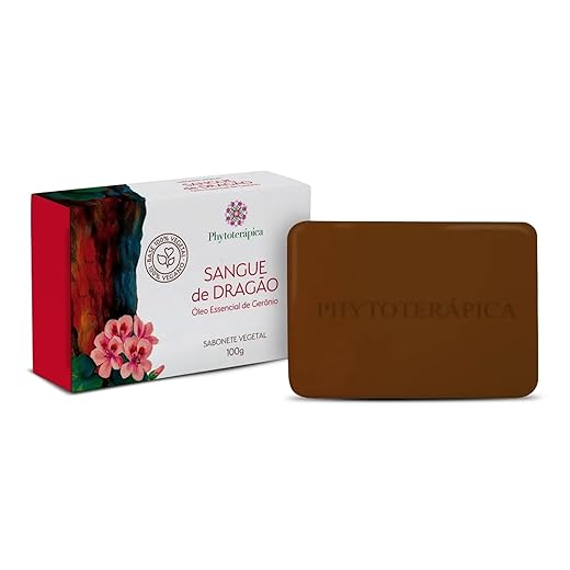 Phytoterápica Sabonete Sangue de Dragão & Gerânio 100g – Base Vegetal Natural para Limpeza Facial e Corporal Suave
