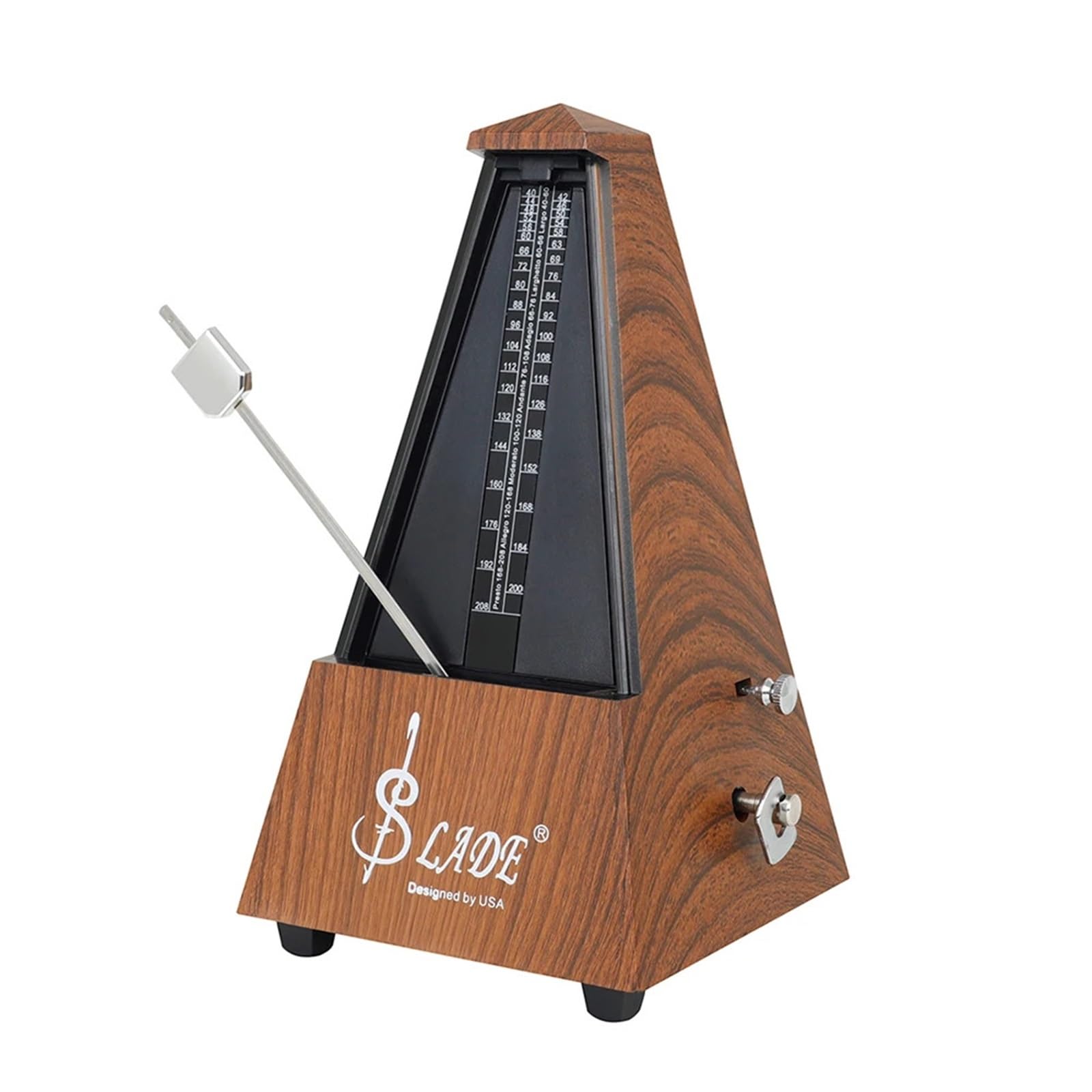 Mechanisches Metronom JP-30 Turmtyp Glockenring Metronom for Gitarre, Ukulele, Klavier, Übungsmusikinstrument, universell(Teak Color)