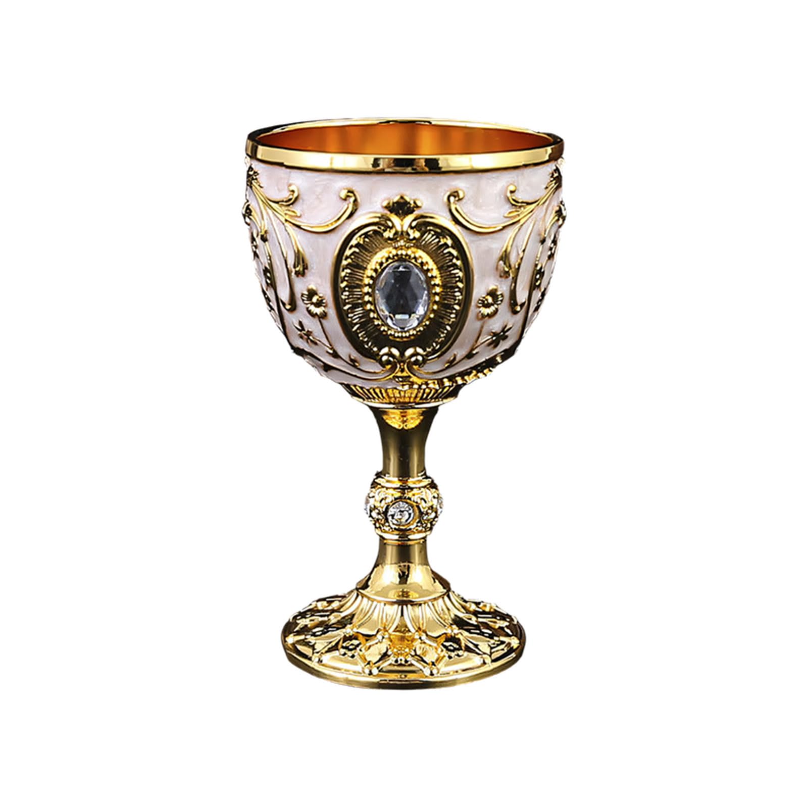 Tsophreniq Luxurious 100ml Retro Inspired Wine Glass Sturdy Alloy Materials Ergonomic Wine Cup Sophisticated 100ml Retro Cup Ergonomic