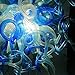 Round hand made blown glass blue chandelier home hotel decoration lighting