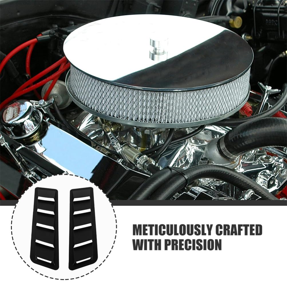 Pannello Presa Aria Cofano Auto 4 Pezzi in Abs Nero | Copertura Esterna per Veicolo, Installazione Semplice, Design Unico e Stile Moderno