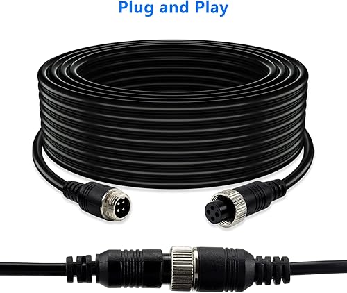 Miniatura 6 de Cable de extensión de aviación de 4 pines para cámara de visión trasera CCTV, camión, remolque, autocaravana, autobús, vehículo, sistema de monitor