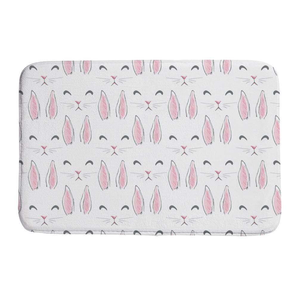 Tapis de bain antidérapant et absorbant rose corail 91x61cm