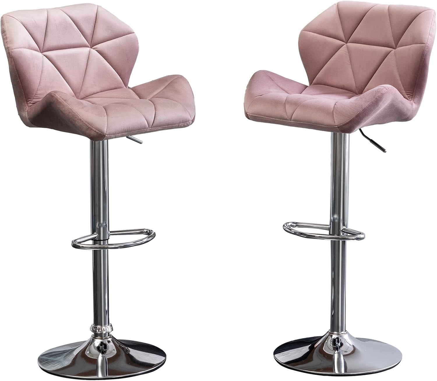 Counter Height bar stools Adjustable Height bar Chairs Simple Assembly Modern bar stools 360 Degree Swivel barstools bar Height Set of 2 for Dorm, Recreation Game Room