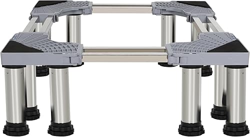 Kokorona Soporte para lavadora con 12 pies fuertes (9-10.2 pulgadas de alto, doble tubo), base de refrigerador ajustable, pedestales