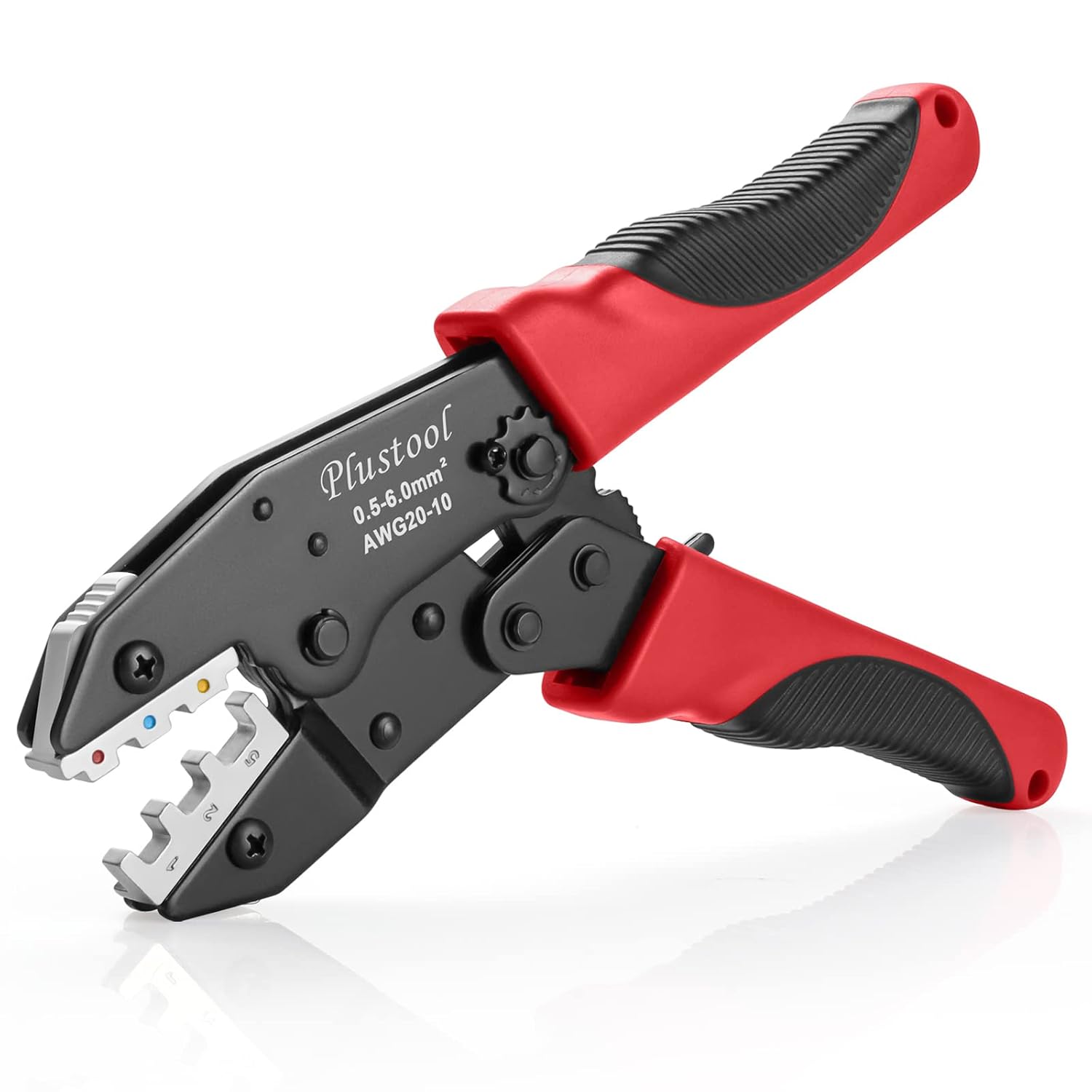 Plustoool Crimping Tool for Heat Shrink Connectors, Ratcheting Wire