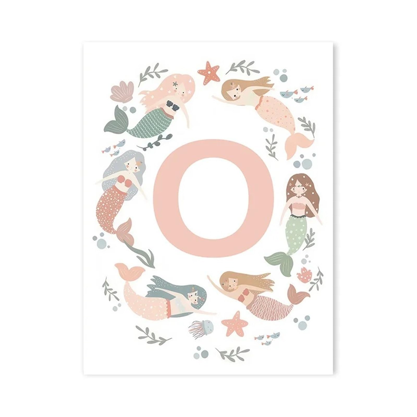 Affiche Sirène Mignonne pour Chambre Bébé Fille | Émerveillez l'Univers de Votre Enfant