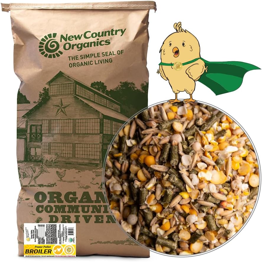 New Country Organics Broiler Grower Feed, 40 lbs, Soy-Free, 19% Protein