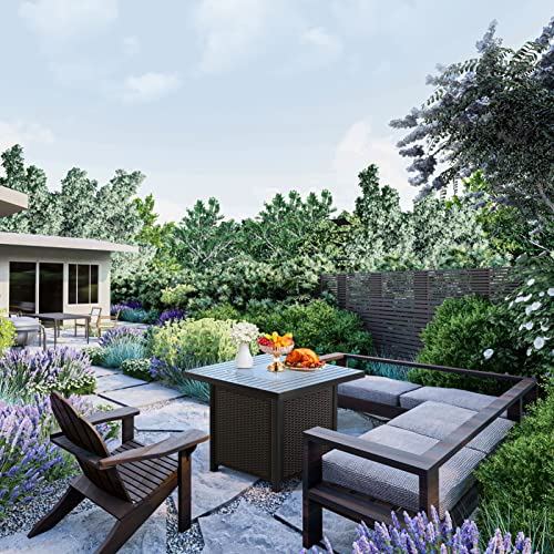 Cecarol Propane Gas Fire Pit Table With Lid And Lava Rock, Auto-Ignition Outdoor Gas Fire Table 50000 Btu With Etl-Certified, Steel Fire Table For Courtyard, Patio, Balcony (32In, Black) #TOP6