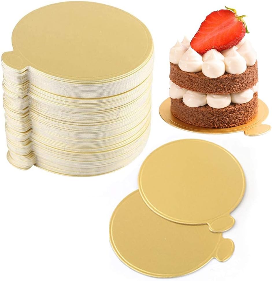 Adaamya� Board/Base/Mold/Tray for Restaurants, Bakery, Home - Round Gold Color (10, 10") Cake