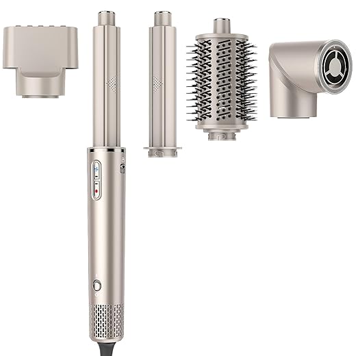 Hair Dryer Brush, Detachable 5 in 1 Air Styling & Drying System, Professional Hot Air Brush Set for Fast Drying, Curling Volumizing Smoothing & Styling, Hair Styler, Oval Brush, Concentrator