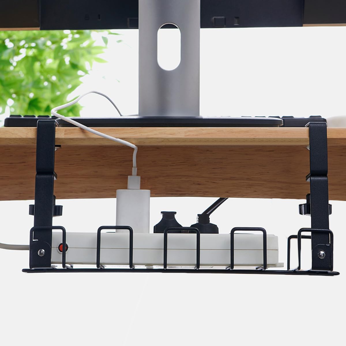 Amazon.co.jp: ケーブルトレー デスク下 ケーブルホルダー ケーブル