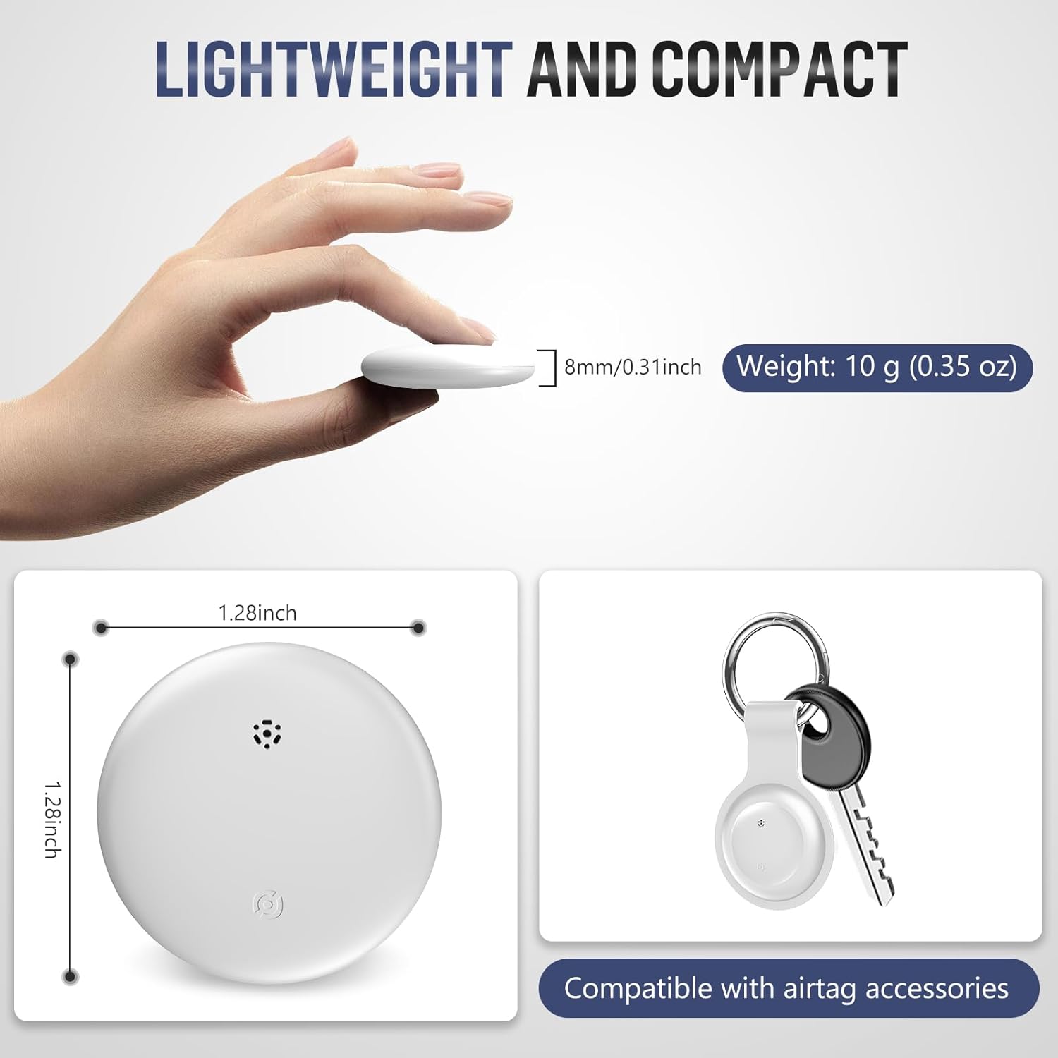 Air Smart Tracker Tag for Android, Item Locator Key Finder Works with Find Hub App, Luggage Tracker for Keys, Wallet, Suitcase, IP67 Waterproof, Compatible with Galaxy & Pixel Android Phone - Image 2