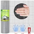 Thinkahead Hardware Cloth 1/2 Inch 48 X 50 ft 19 Gauge, Chicken Coop Wire Fencing, Hot Dipped Galvanized Wire Mesh, Hardware Cloth for Chicken Coop, Rabbit Cages, Garden, Small Rodents Screen Fence