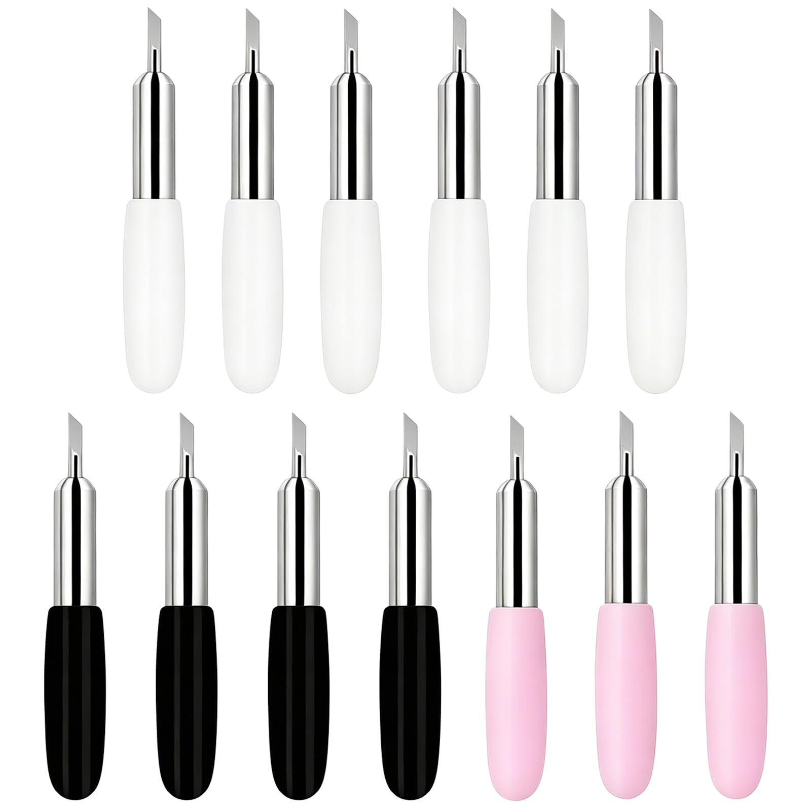13 Pack Edge Replacement Compatible with cricut joy xtra 30 45 60 Degree Vinyl Crafting Tips Tungsten Steel Hardware Needles with Caps for DIY Enthusiasts and Cardmaking Machines (3.0mm)