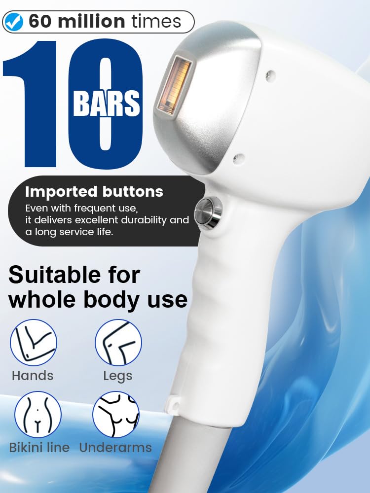 2 in 1 MYOslim10 Bar Macchina di Depilazione Completa Ad Alta Efficienza Per Uomini E Donne, Uso Domestico & Professionale, Bianco
