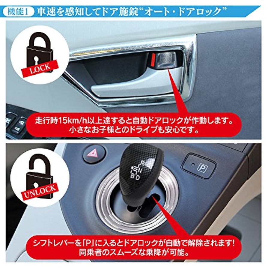 エンラージ商事　プリウス　30 前期　ミラー自動格納　車速感応ロック Amazon | プリウス 30系 前期 OBD オートセーフティーキット