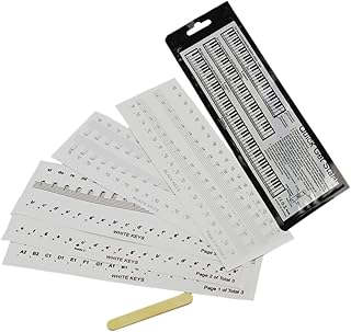 SUPVOX 6pcs Piano Keys Sticker Letter Sticker Musical Keyboard Stickers Piano Supplies Removable Stickers Piano Letter Stickers Piano Key Decals Clear Sticker Musical Note Piano Sticker