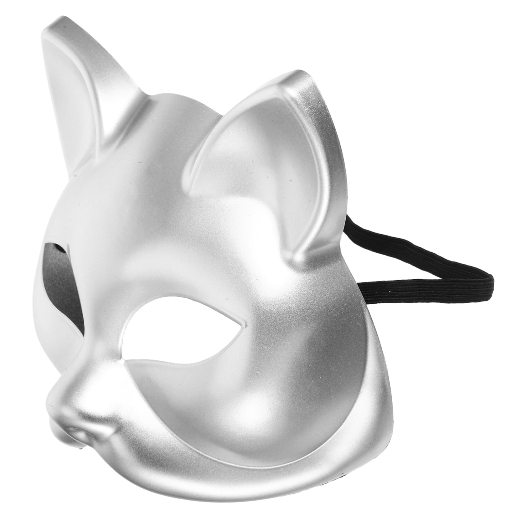 MUSISALY DIY Blank Cat Masks for Creative Projects Paintable Half Face Masks for Halloween Parties Masquerades and Cosplay Events Reusable Plastic Cat Face Design