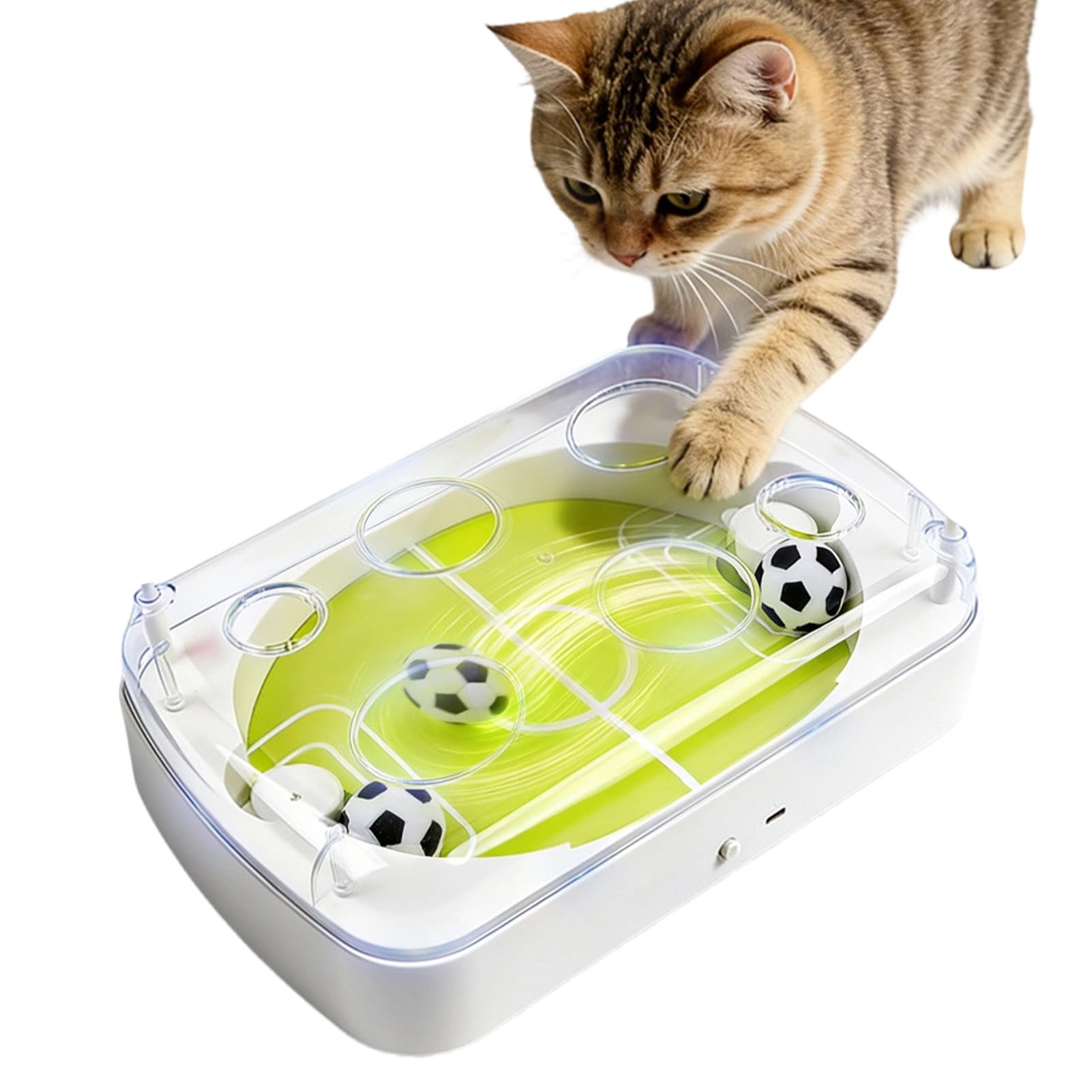 Genérico Pelota Interactiva para Gatos,Juegos Interactivos de Fútbol Eléctrico para Mascotas - Juguetes Divertidos para Gatitos | para Estimulación Mental, Simulación de Caza, Rascado, Juego en