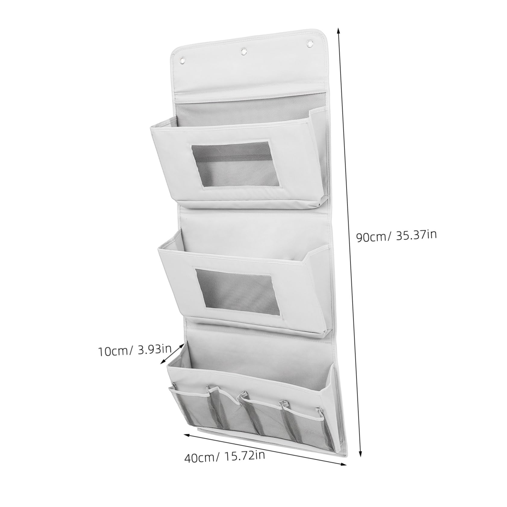 GLEAVI Organizer da Porta in Stoffa per Cosmetici, 4 Tasche e Fori, Lavabile e Salvaspazio, per Bagno e Armadio