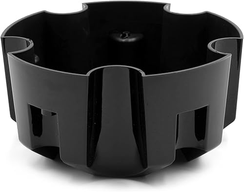 Miniatura 6 de Tapones centrales de rueda de 6.02 pulgadas para tapacubos centrales balísticos, paquete de 4 fundas centrales negras de alto brillo, 5 lengüetas