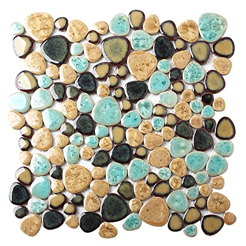 Blujellyfish Pebble Porcelain Tile