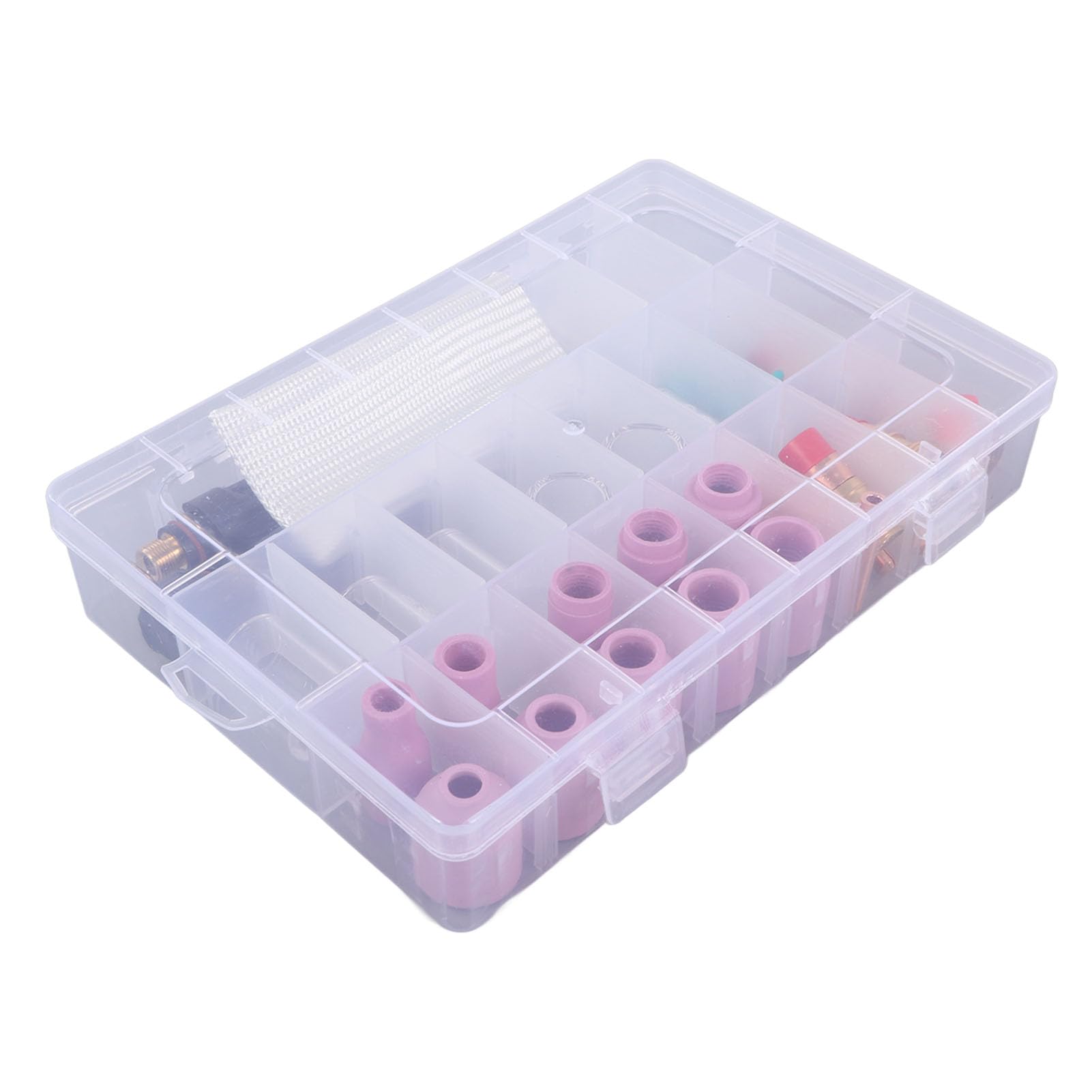 TIG WELIDE TORCH AKCESALIZACJA 56PCS TRUDY CERMICZNY Dysza Szklana Kubek Sprzęt Kompatybilny z WP17 WP18 WP26 Argon Arc Spawanie Materiał ceramiczny miedziany