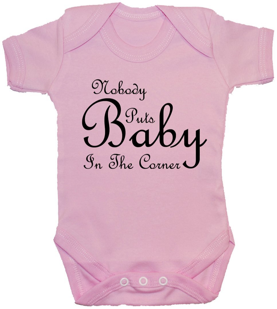 Acce Products Nobody Puts Baby In The Corner Baby Bodysuit/Romper - 0-3 Months - Pink