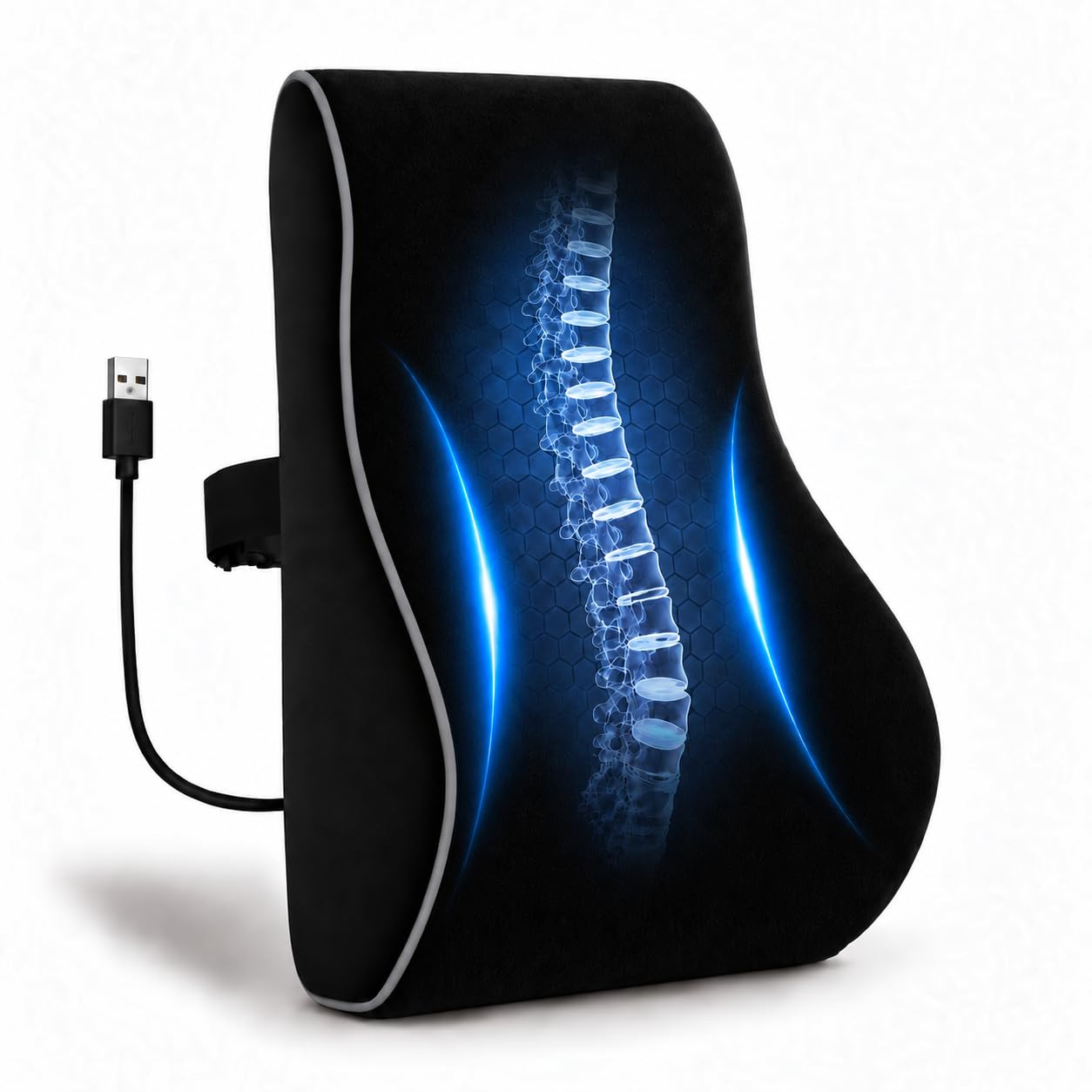 ValorX Lumbar Support Pillow with Massager - Back Pain Relief -12 ValorX Lumbar Support Pillow with Massager - Back Pain Relief -12