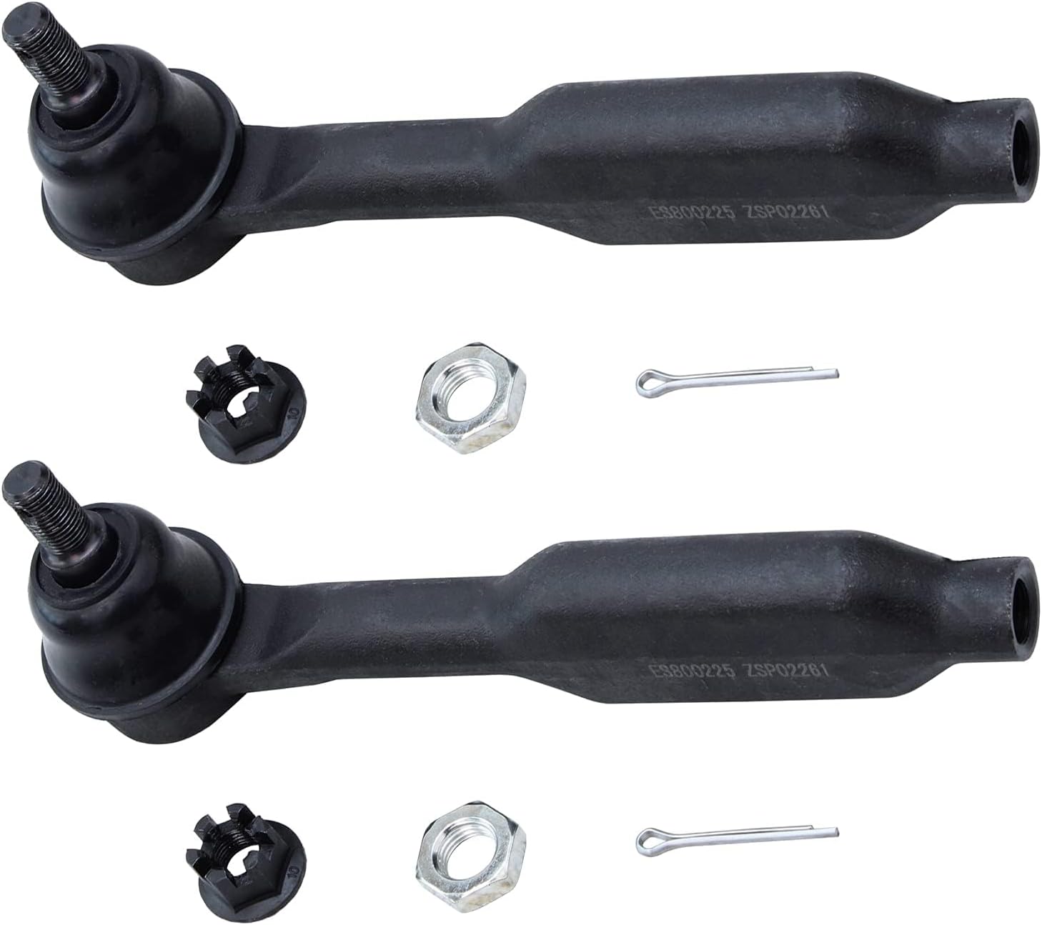 Detroit Axle - Front 6pc Tie Rods Kit for 2005-2009 Honda Odyssey, 4 Inner Outer Tie Rod Ends 2 Suspension Boots 2006 2007 2008 Replacement