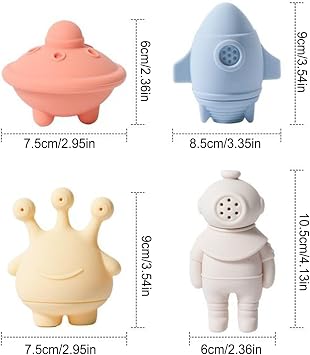 Bath Toy | Silicone Bath Time Toys - Detachable Stuffers Accessories for Basket Water Tub Shower Pool Party Easter Birthday Travel Outdoor Swimming