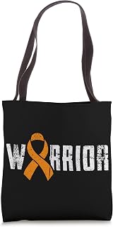 Warrior Orange Ribbon Blood Cancer Leukemia Awareness Hope Tote Bag