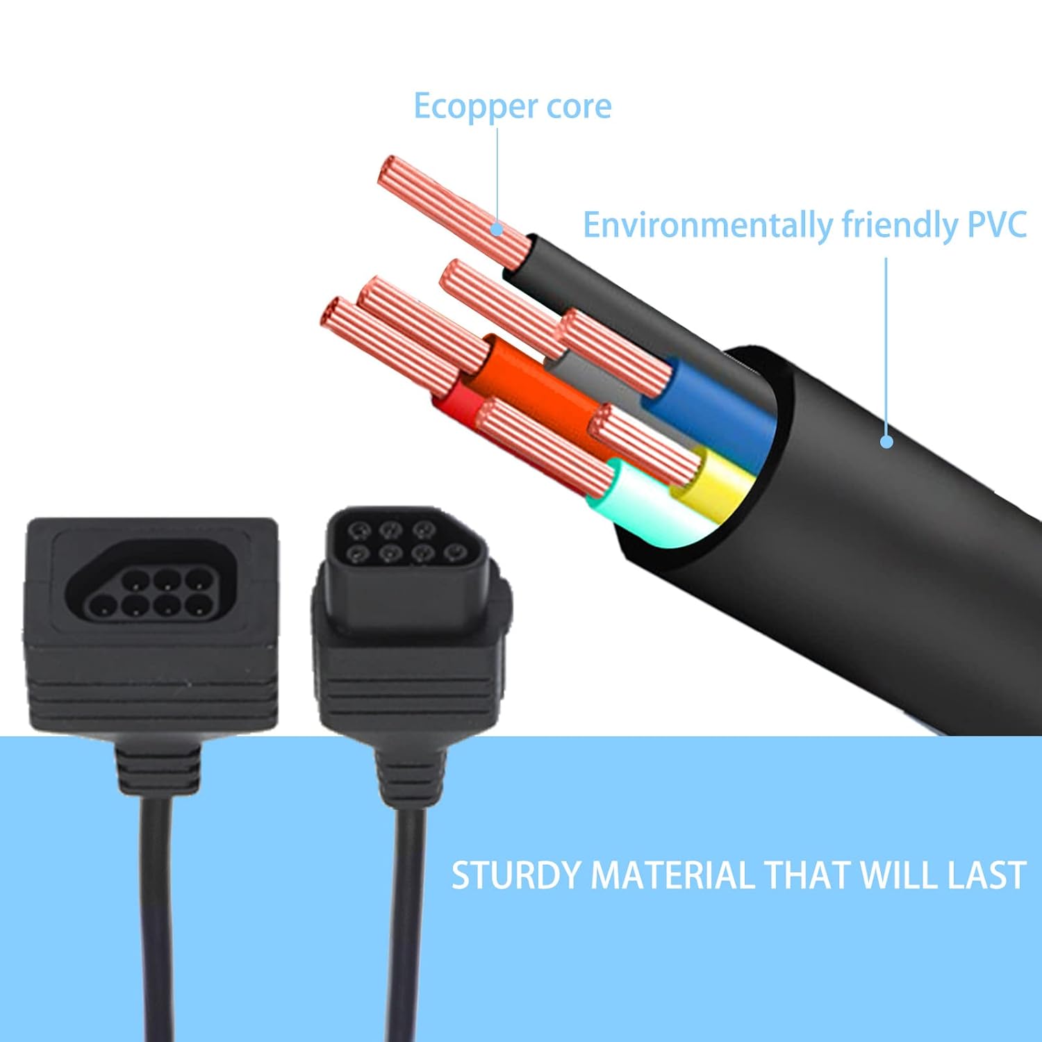 Liphontcta JoFong 7-Pin 1985 Version NES Controller Cable, Classic Retro Game Console Plug and Play Wired Video Game Controller Gamepad Extension Cable, 1.78M/5.8FT 2-Pack, Note Not for NES Classic (2016) : Video Games