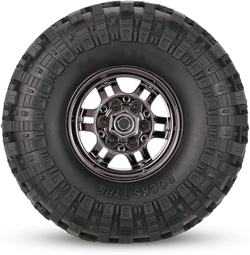 Miniatura 6 de Goolsky 4 neumáticos AUSTAR AX-4020C de 1.9 pulgadas 4.331 in 110 Rock Crawler con borde de rueda Beadlock para D90 SCX10 AXIAL RC4WD TF2 RC Car