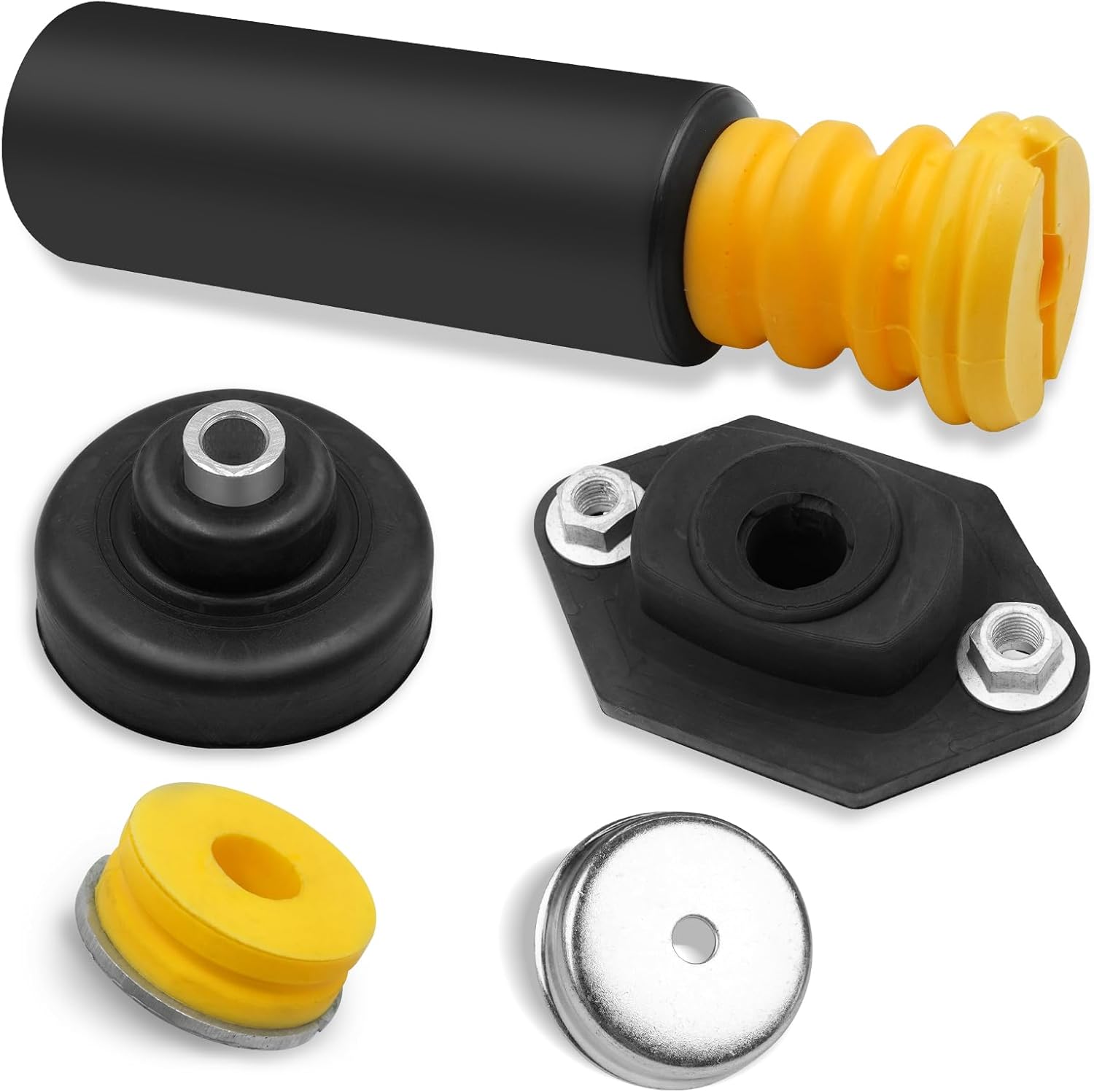 Jaronx Compatible with BMW Rear Upper And Lower Shock Mount Kit Shock Absorber Grommets Bump Stops Kit for 1' E81 E88 E82/ 3' E90 E92, 33506767010 33526768544 33506771737 33506771738 33536767334